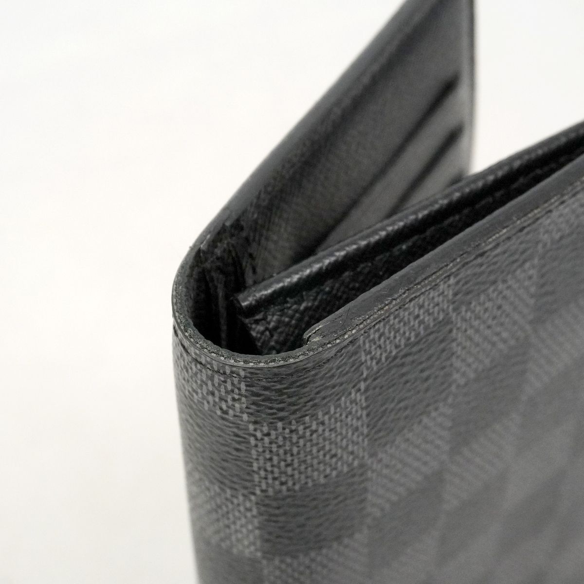 Louis Vuitton Wallet Damier Graphite Portefeuille Brazza Black Gray — view 7
