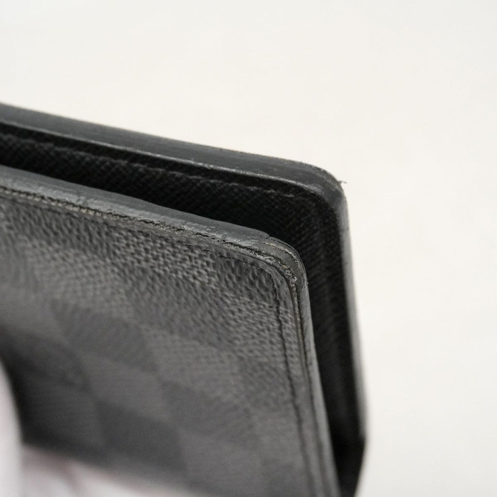 Louis Vuitton Wallet Damier Graphite Portefeuille Brazza Black Gray — view 6