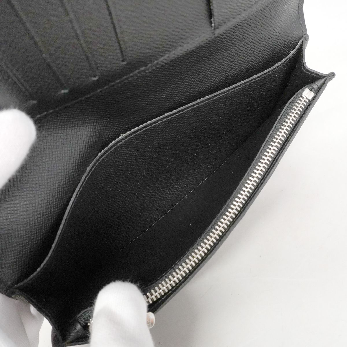 Louis Vuitton Wallet Damier Graphite Portefeuille Brazza Black Gray — view 8