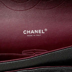 Chanel Shoulder Bag Maxi Quilted Caviar Leather Black Silver — view 5