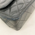 Chanel Shoulder Bag Quilted Limited Edition Lambskin Black Gold Silver — view 7