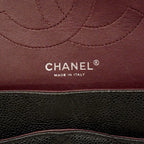 Chanel Shoulder Bag Maxi Quilted Caviar Leather Black Silver — view 5