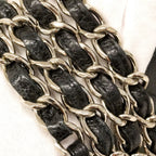Chanel Shoulder Bag Maxi Quilted Caviar Leather Black Silver — view 7