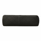 Chanel Shoulder Bag Maxi Quilted Caviar Leather Black Silver — view 3