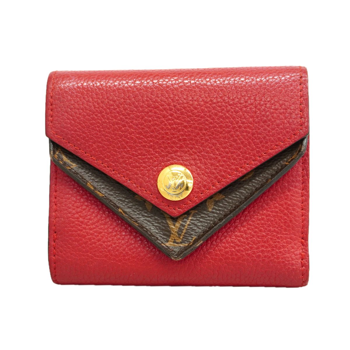 Louis Vuitton Trifold Wallet Monogram Portefeuille Double Compact Ruby