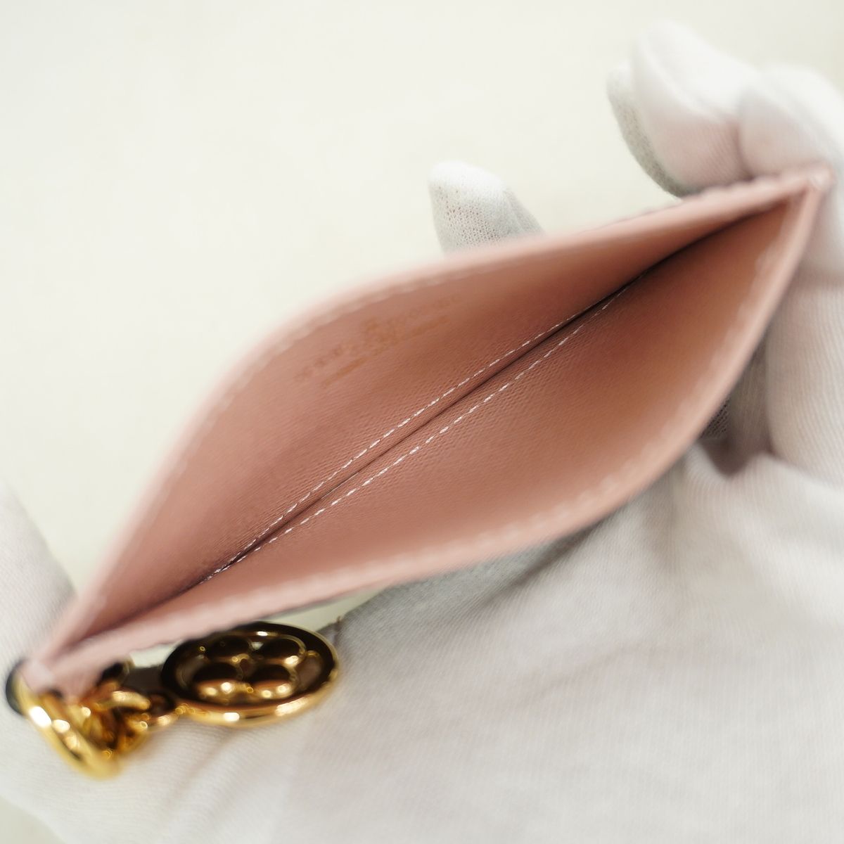 Louis Vuitton Card Case Monogram LV Charm Brown — view 3