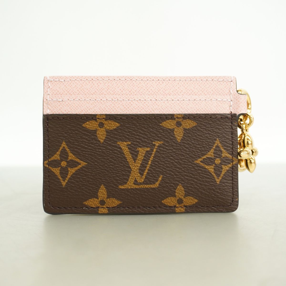 Louis Vuitton Card Case Monogram LV Charm Brown — view 6
