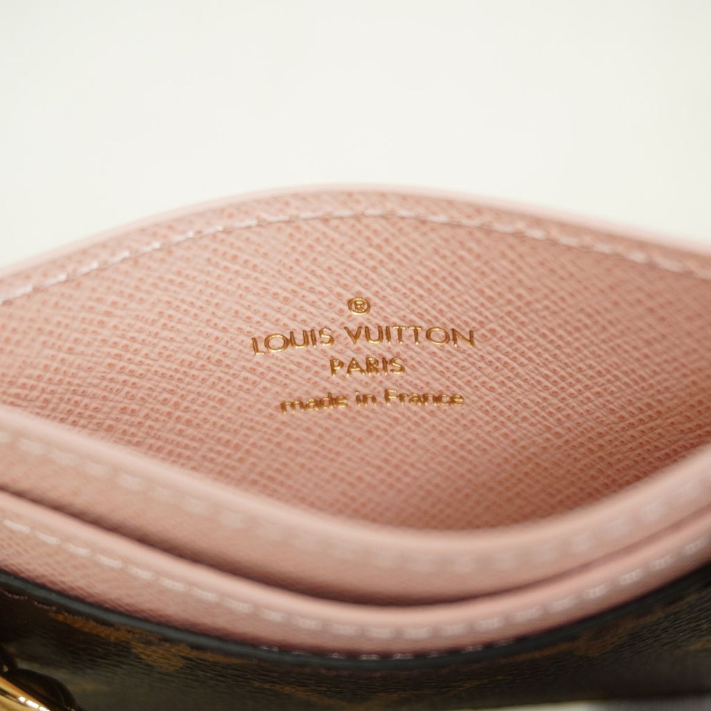Louis Vuitton Card Case Monogram LV Charm Brown — view 4