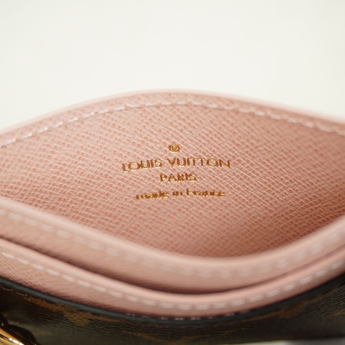Louis Vuitton Card Case Monogram LV Charm Brown — view 4