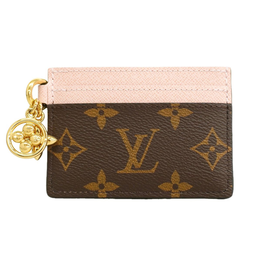 Louis Vuitton Card Case Monogram LV Charm Brown