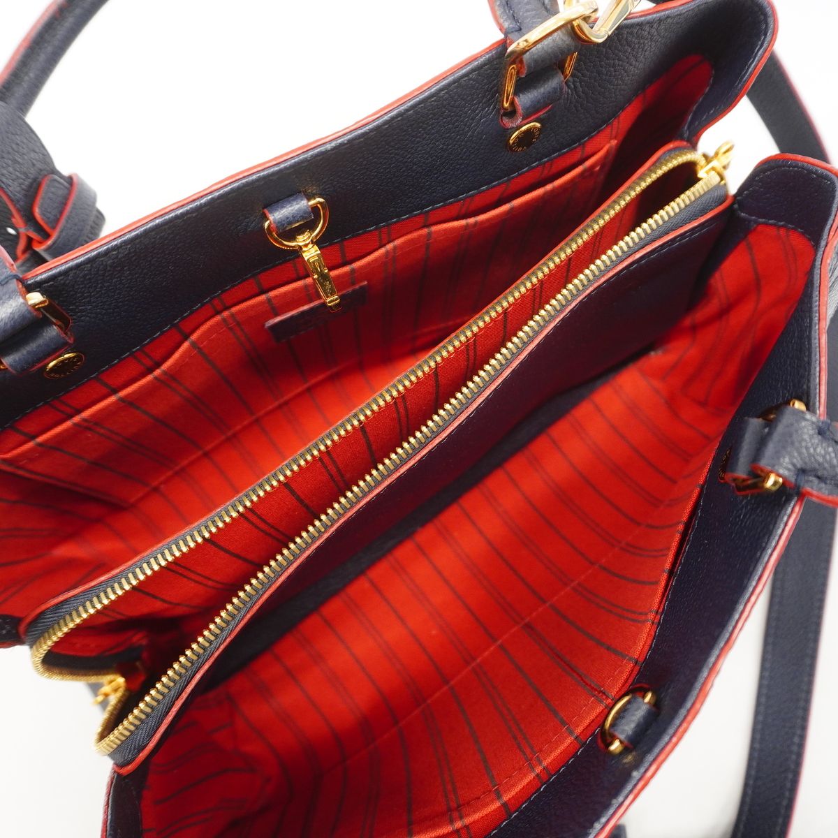 Louis Vuitton Handbag Monogram Empreinte Montaigne BB Marine Rouge 2-Way Bag — view 4