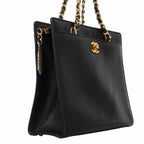 Chanel Handbag Caviar Leather Black Gold — view 2