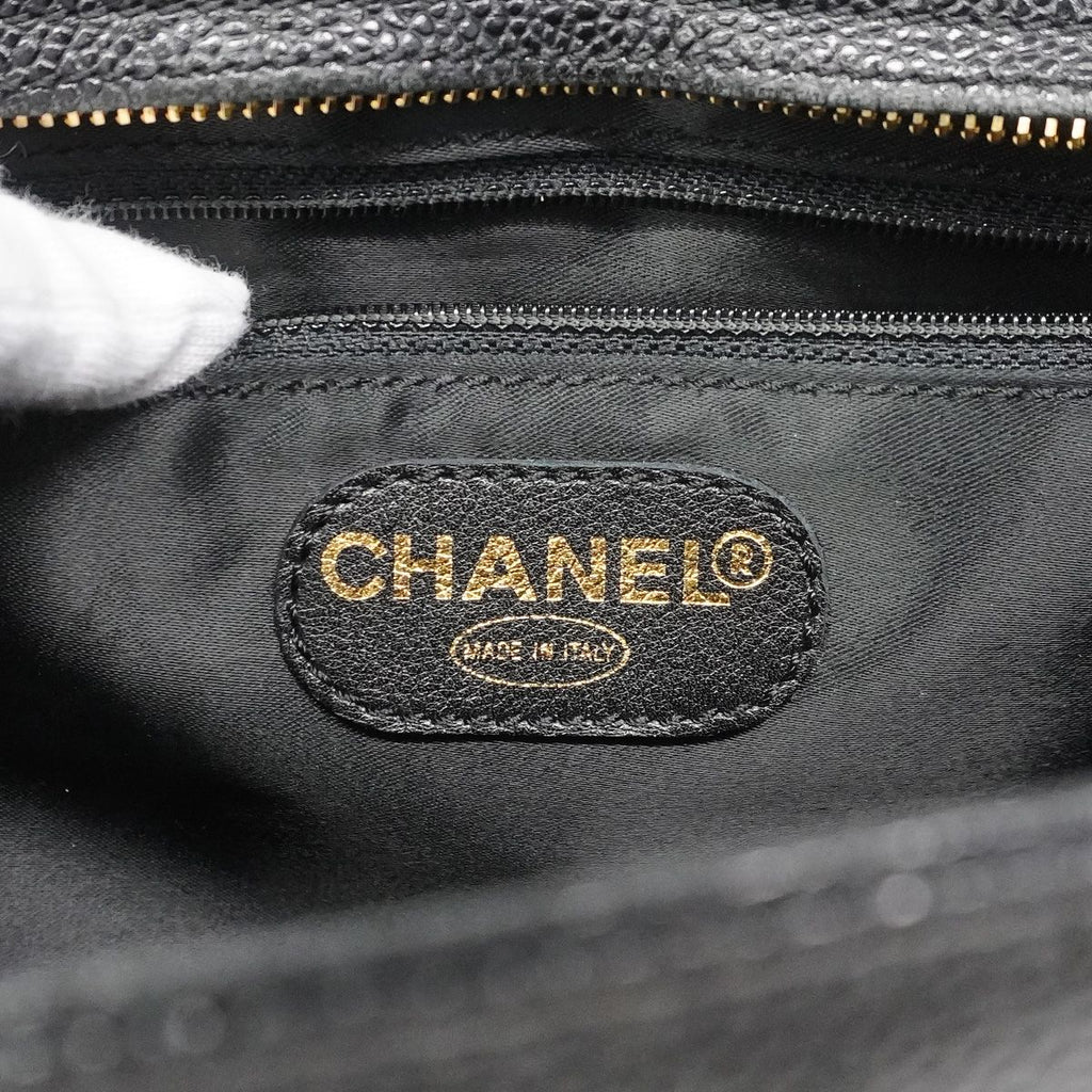 Chanel Handbag Caviar Leather Black Gold — view 5