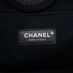 Chanel Chain Tote Deauville Denim Navy Silver 2-Way — view 5