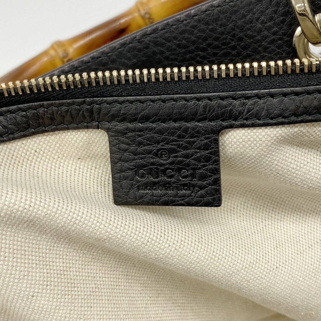 Gucci Tote GG Blooms Bamboo Canvas Black Multicolor Champagne Gold 2-Way — view 5