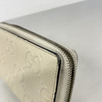 Gucci Wallet GG Embossed Leather Ivory Silver — view 5