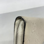 Gucci Wallet GG Embossed Leather Ivory Silver — view 6