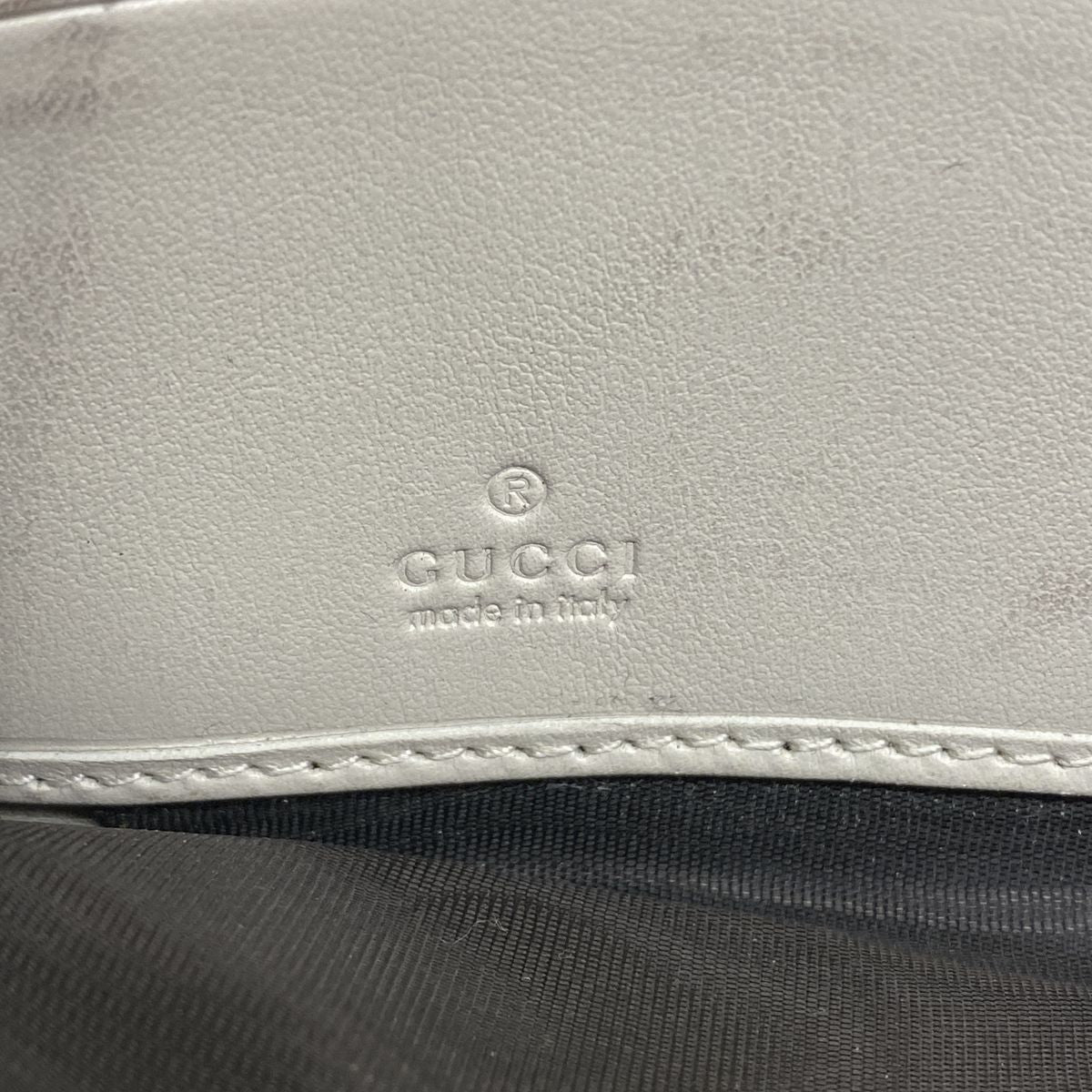 Gucci Wallet GG Embossed Leather Ivory Silver — view 4