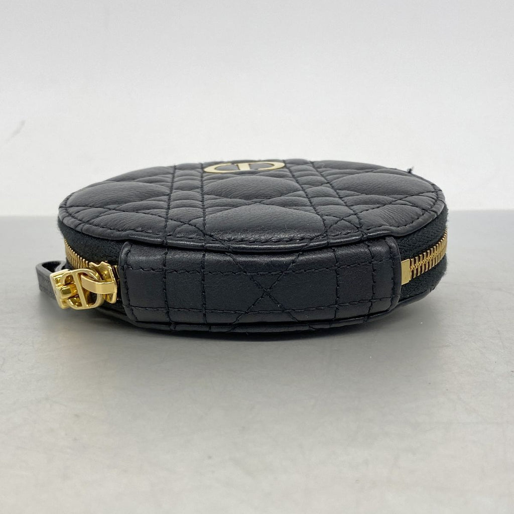 Dior Shoulder Bag Cannage Leather Black Gold — view 3