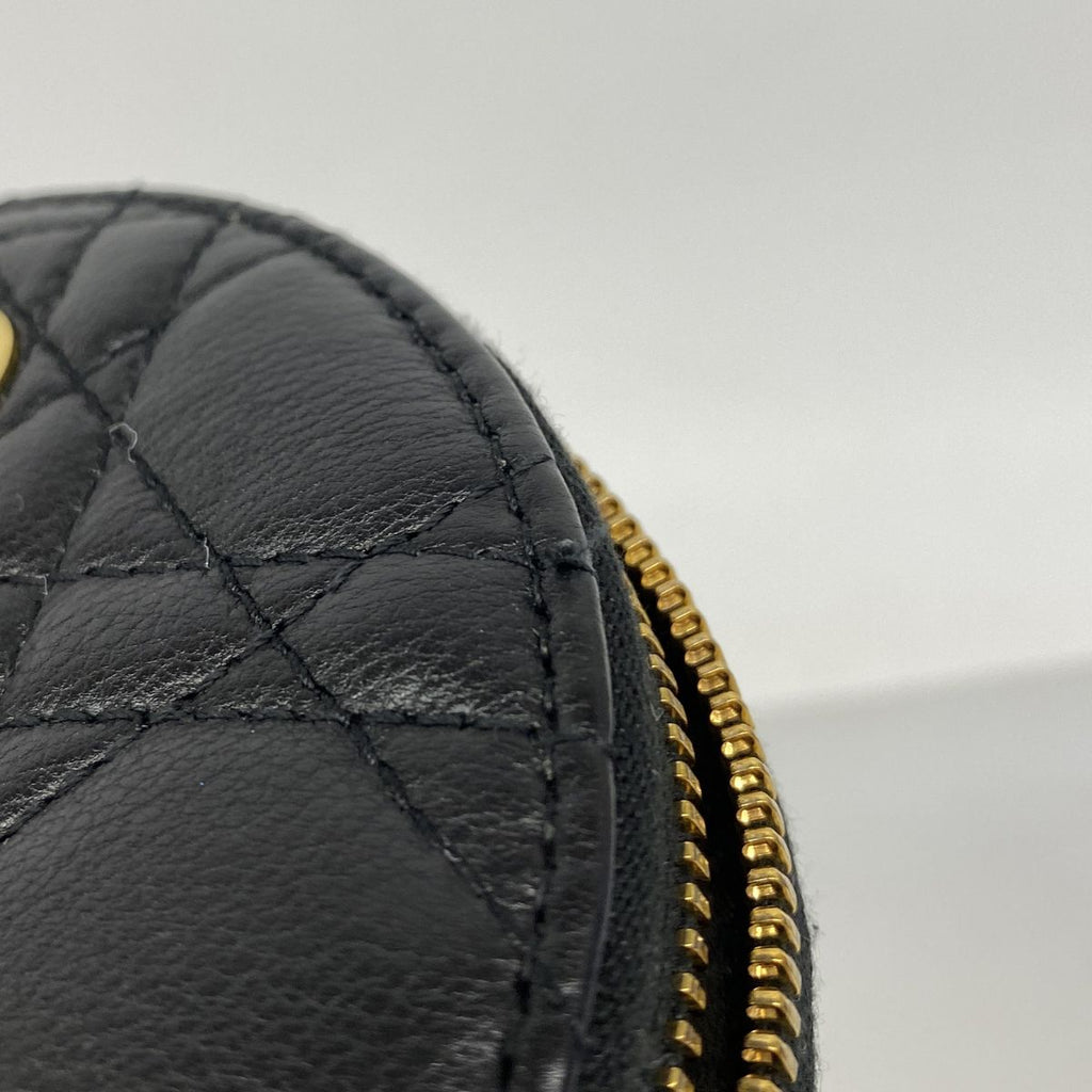 Dior Shoulder Bag Cannage Leather Black Gold — view 7