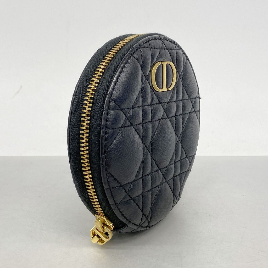 Dior Shoulder Bag Cannage Leather Black Gold — view 2