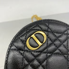 Dior Shoulder Bag Cannage Leather Black Gold — view 6