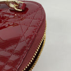 Dior Handbag Cannage Patent Bordeaux Gold 2-Way Bag — view 8