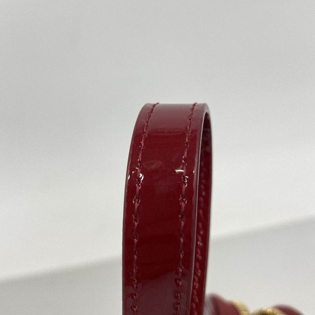 Dior Handbag Cannage Patent Bordeaux Gold 2-Way Bag — view 7