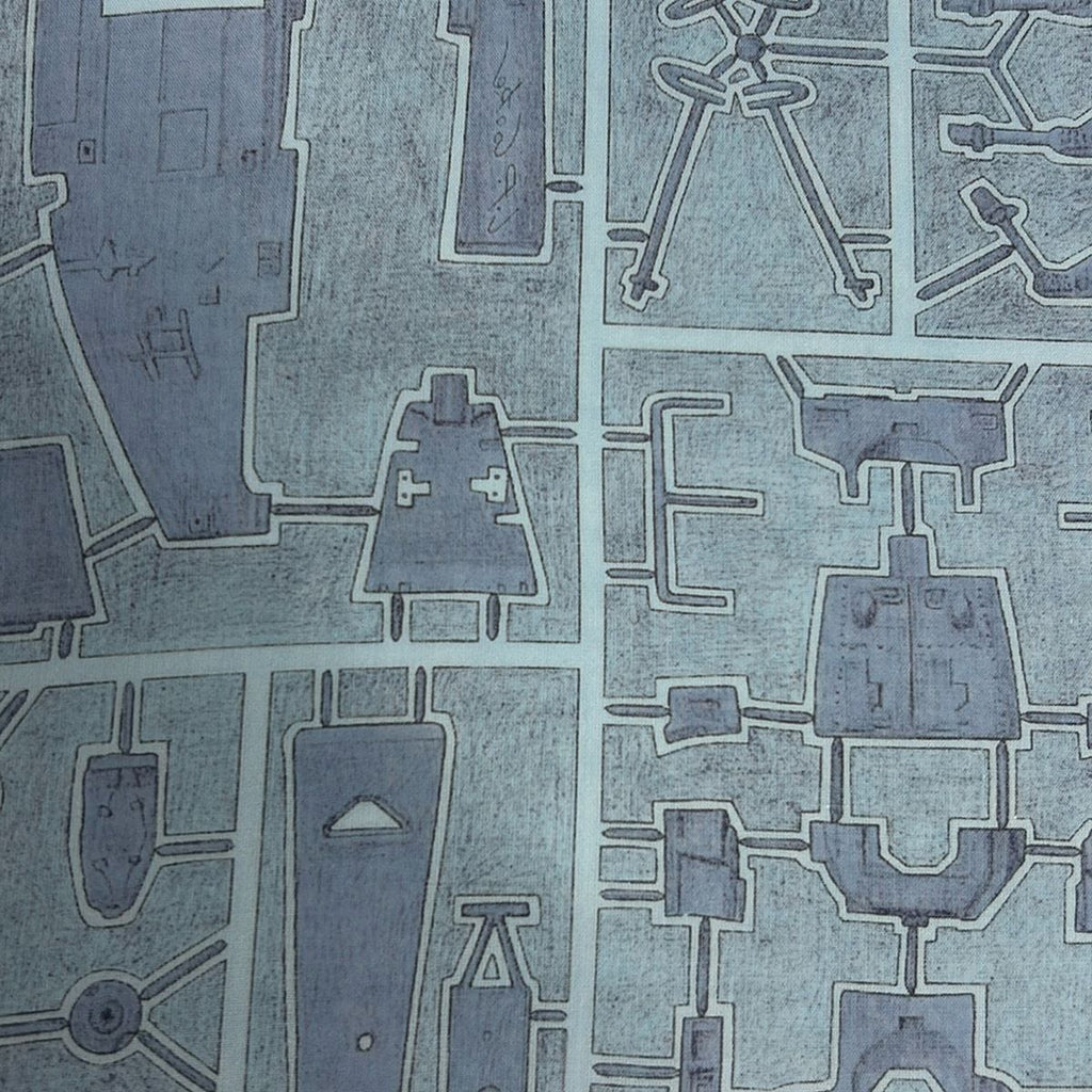 Hermes Shawl Blue Cotton Scarf — view 4