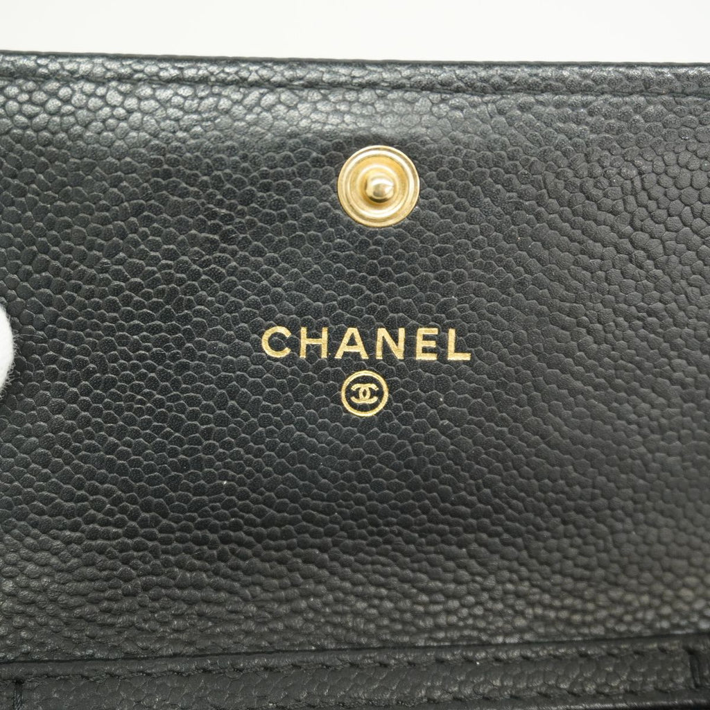 Chanel Wallet on Chain Boy Caviar Leather Black Gold Shoulder Bag — view 5