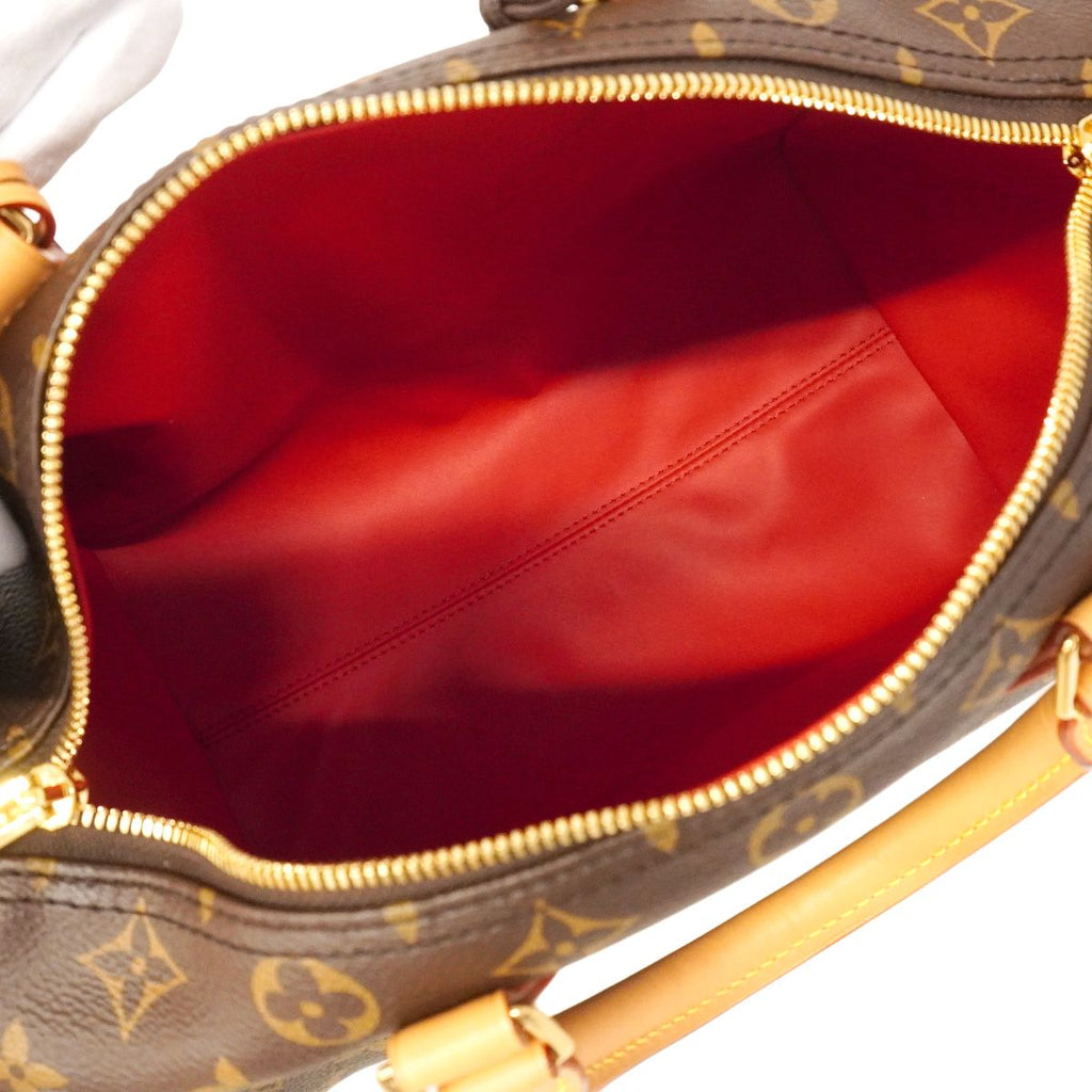 Louis Vuitton Handbag Monogram Speedy Bandouliere Brown Red 2-Way Bag — view 4