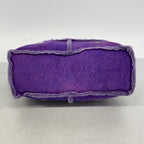 Chanel Shoulder Bag Shearling Purple Silver — view 3