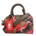 Gucci Handbag GG Camouflage Brown Red Pink Silver 2-Way Bag