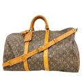 Louis Vuitton Boston Bag Monogram Keepall Bandouliere 50 Brown