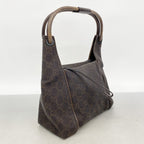 Gucci Handbag Denim Brown Silver — view 2