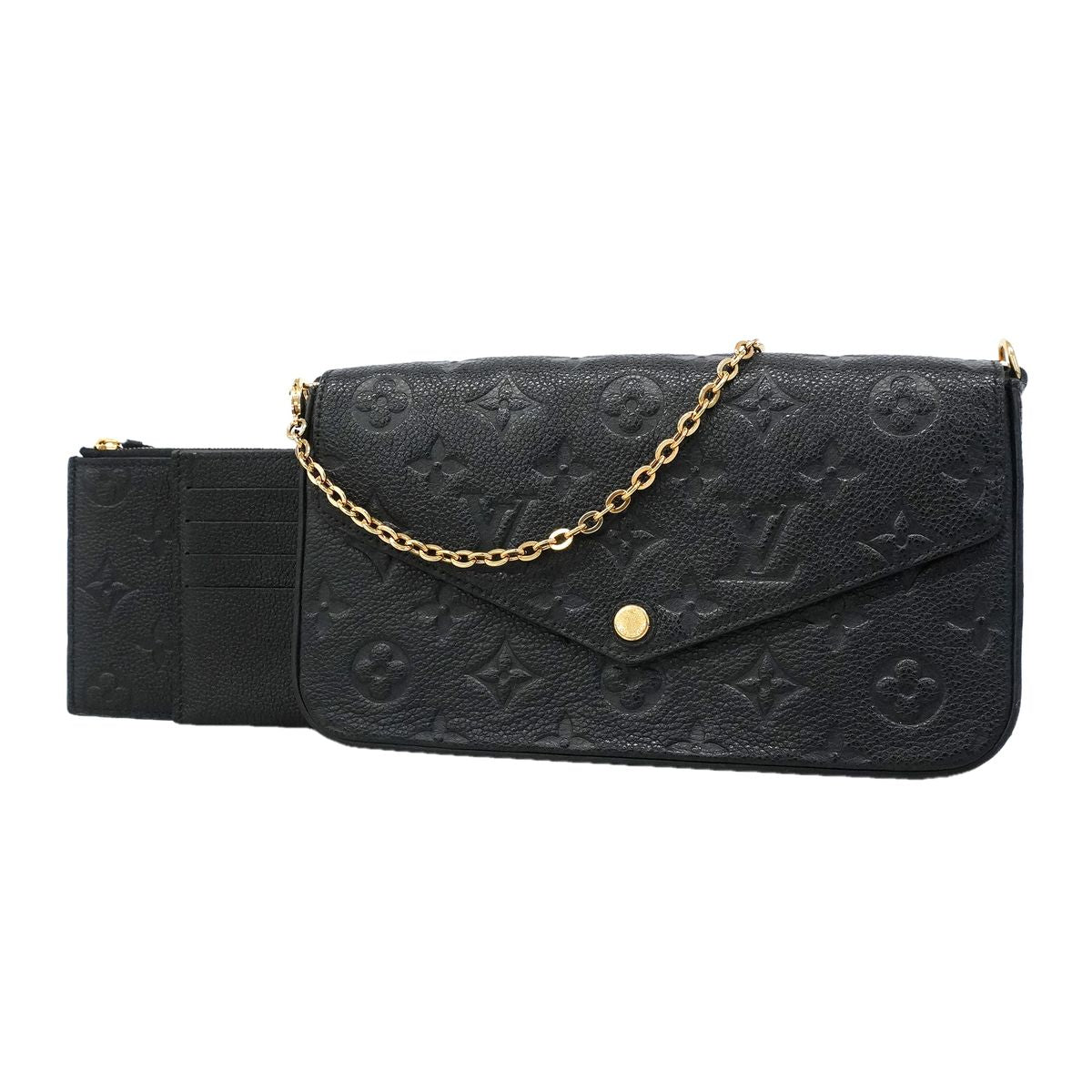 Louis Vuitton Wallet on Chain Monogram Empreinte Pochette Felicie Noir Shoulder
