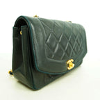 Chanel Shoulder Bag Diana Lambskin Black Gold — view 2