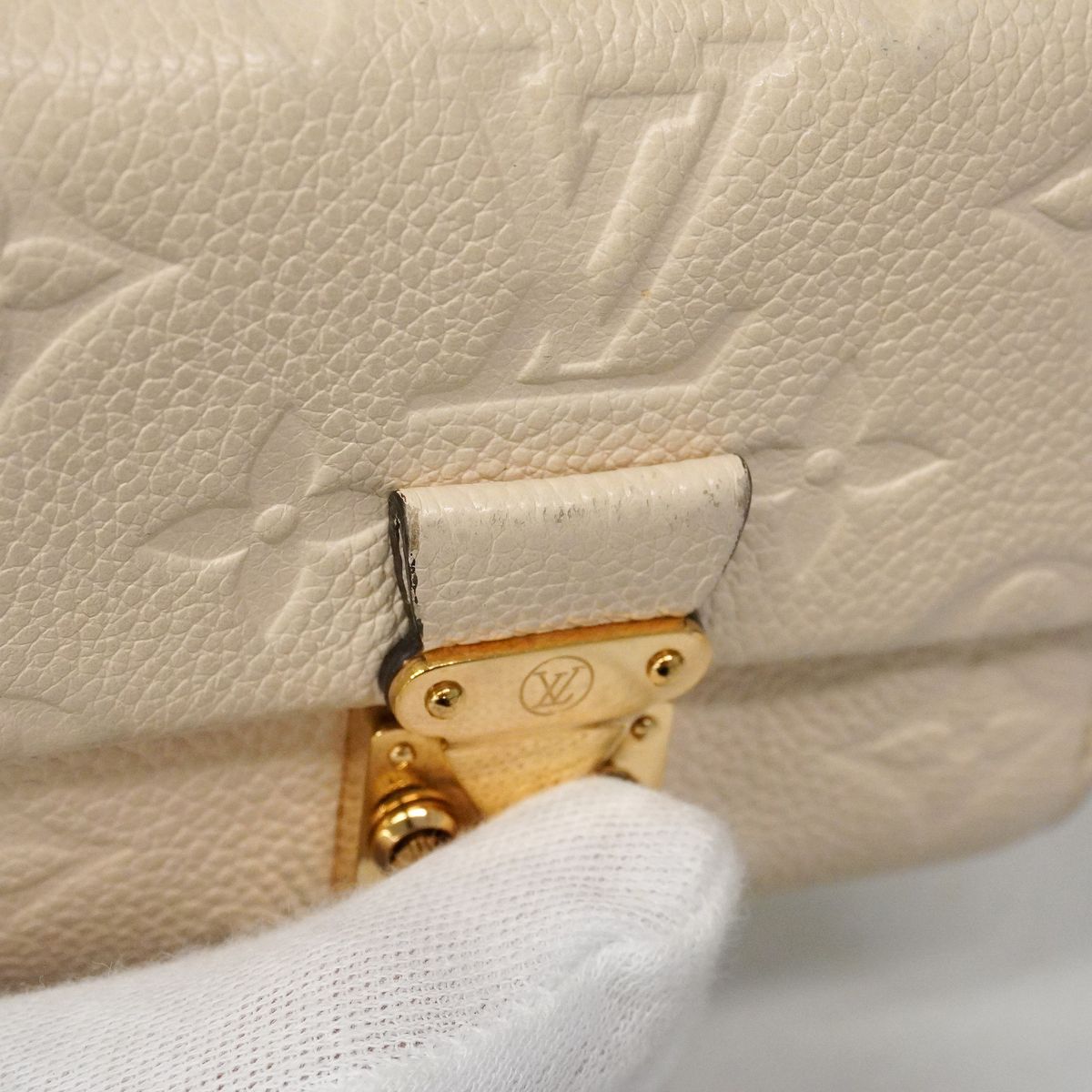 Louis Vuitton Trifold Wallet Monogram Empreinte Portefeuille Metis Compact Cream — view 8