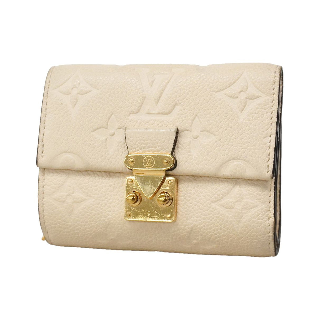 Louis Vuitton Trifold Wallet Monogram Empreinte Portefeuille Metis Compact Cream