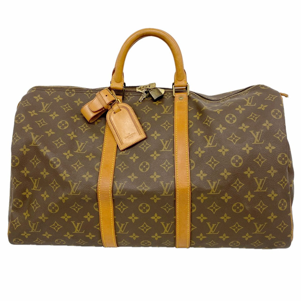 Louis Vuitton Boston Bag Monogram Keepall 50 Brown