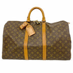 Louis Vuitton Boston Bag Monogram Keepall 50 Brown