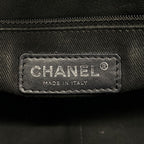 Chanel Chain Tote Quilted Caviar Leather Black Silver — view 5
