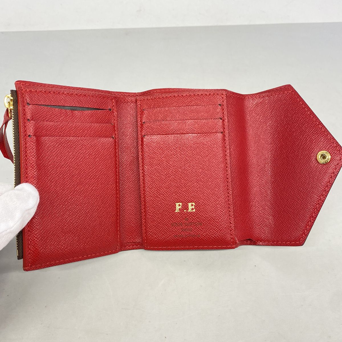 Louis Vuitton Trifold Wallet Damier Portefeuille Victorine Ebene — view 3