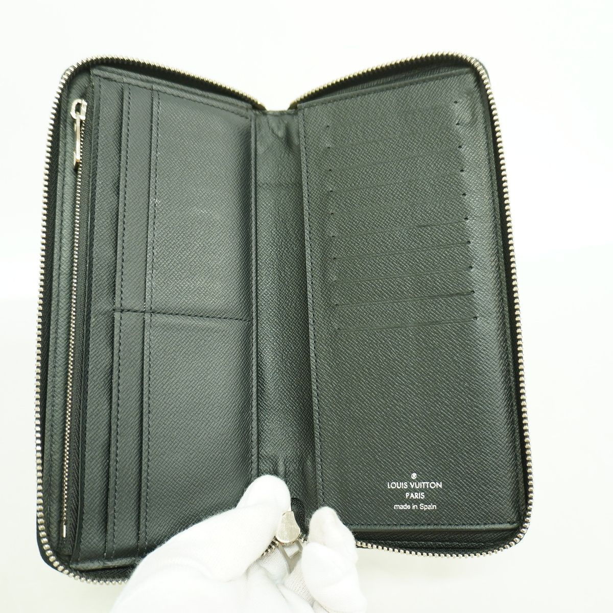 Louis Vuitton Wallet Damier Graphite Zippy Vertical Black Gray — view 3