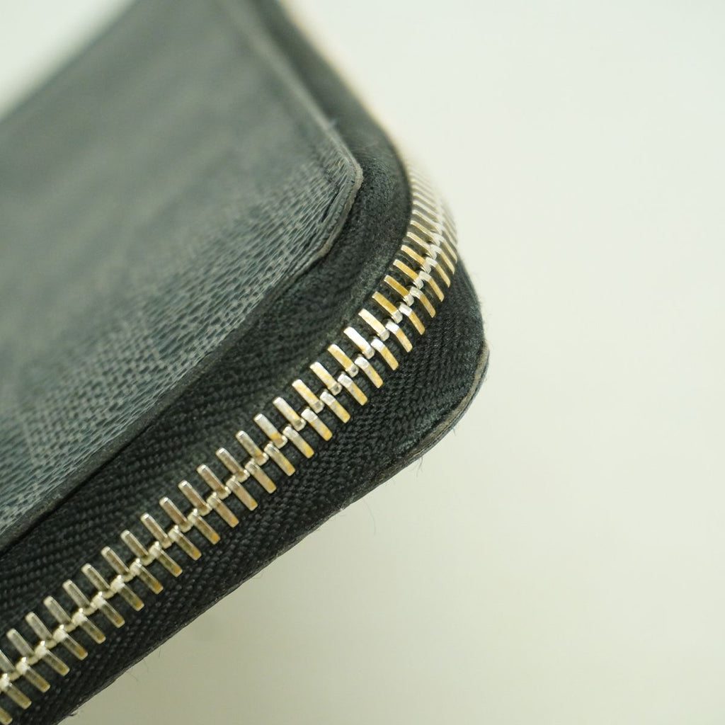 Louis Vuitton Wallet Damier Graphite Zippy Vertical Black Gray — view 7