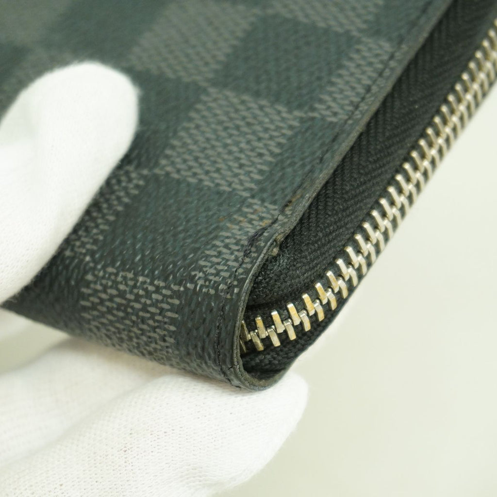Louis Vuitton Wallet Damier Graphite Zippy Vertical Black Gray — view 5