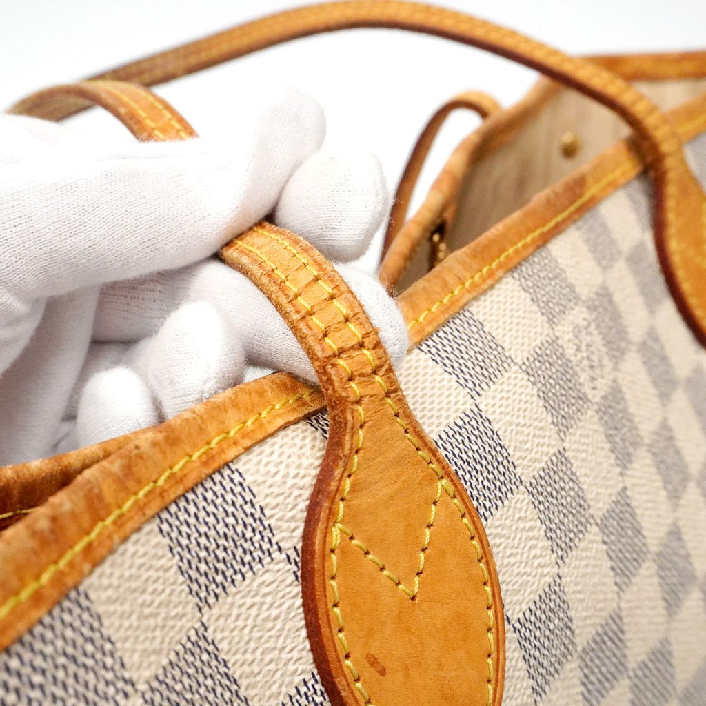 Louis Vuitton Tote Damier Azur Neverfull PM White — view 7
