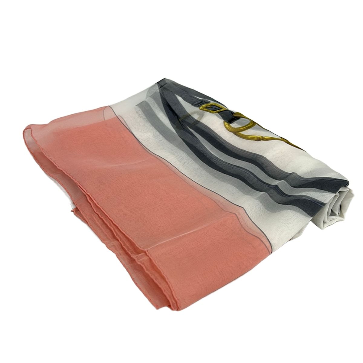 Hermes Shawl Light Pink White Multi Brides de Gala Silk Scarf
