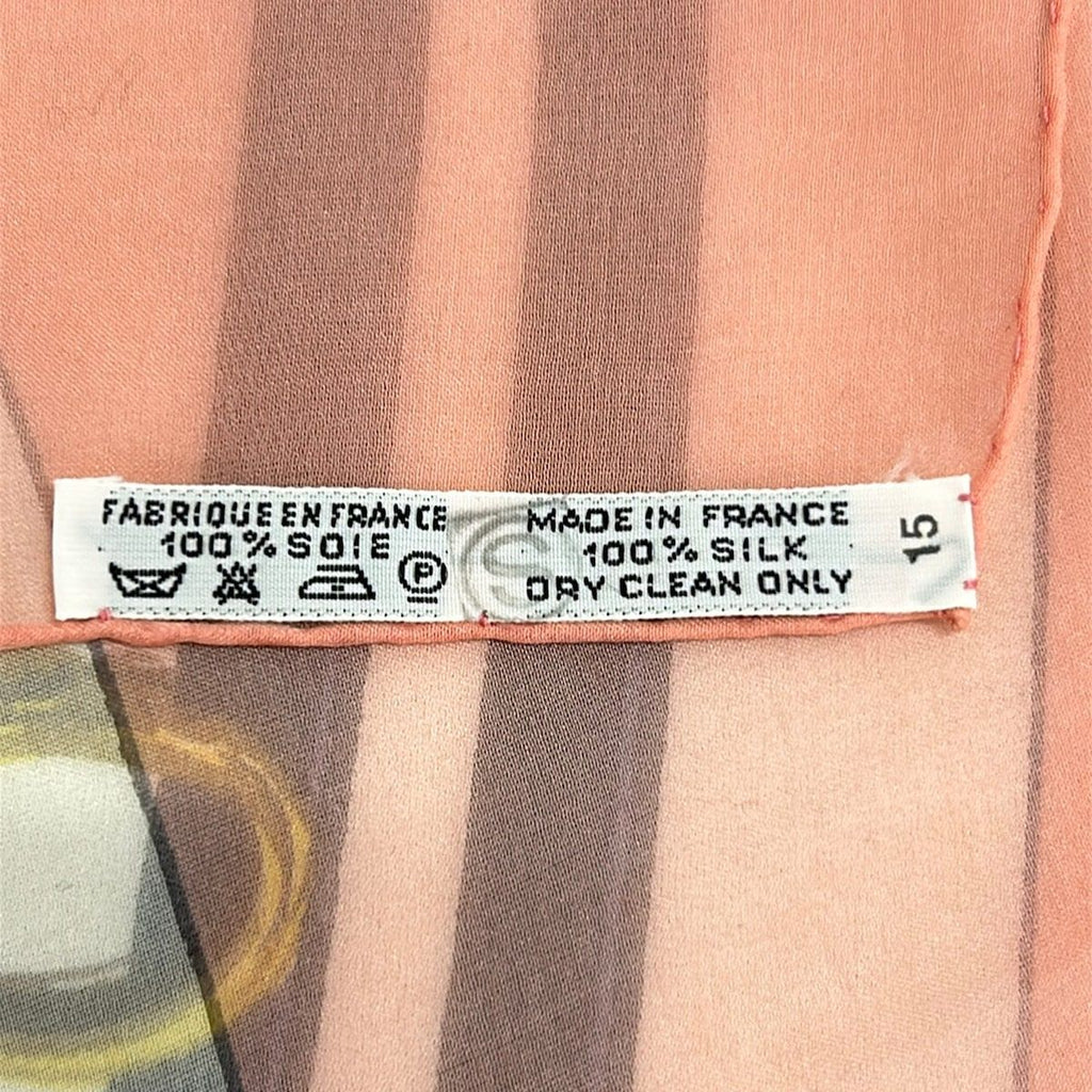 Hermes Shawl Light Pink White Multi Brides de Gala Silk Scarf — view 2