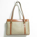 Celine Macadam Leather Tote Beige Brown — view 2